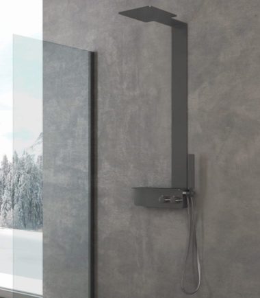 Colonna Doccia Smeraldo 2.Vita Inox Pannello Doccia Ceramiche Addeo